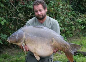 Shaun Harrison with a 54lb mirror