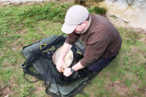 Steady this won't take long Carp fishing France at Sapphire carp lake