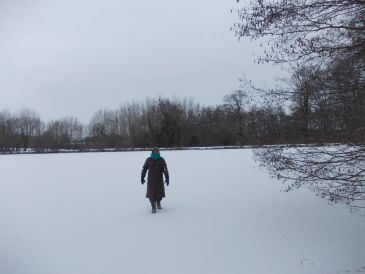 Frozen carp lake