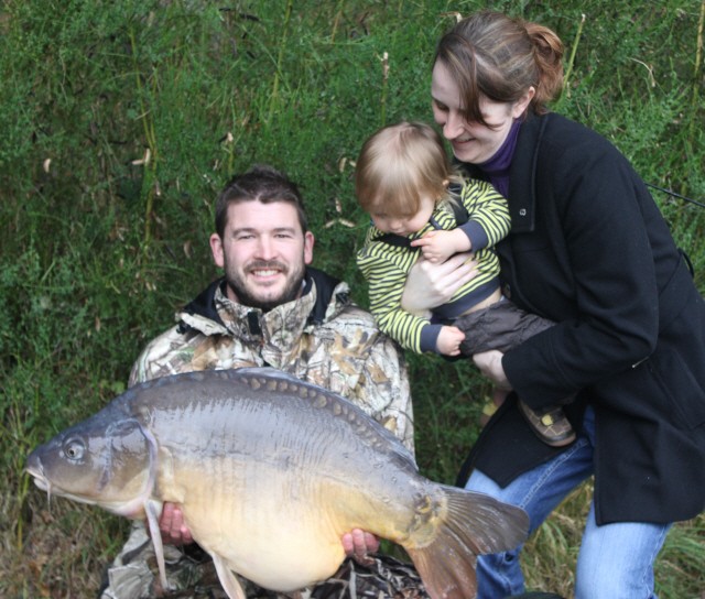 38lb carp from French lake Vaux