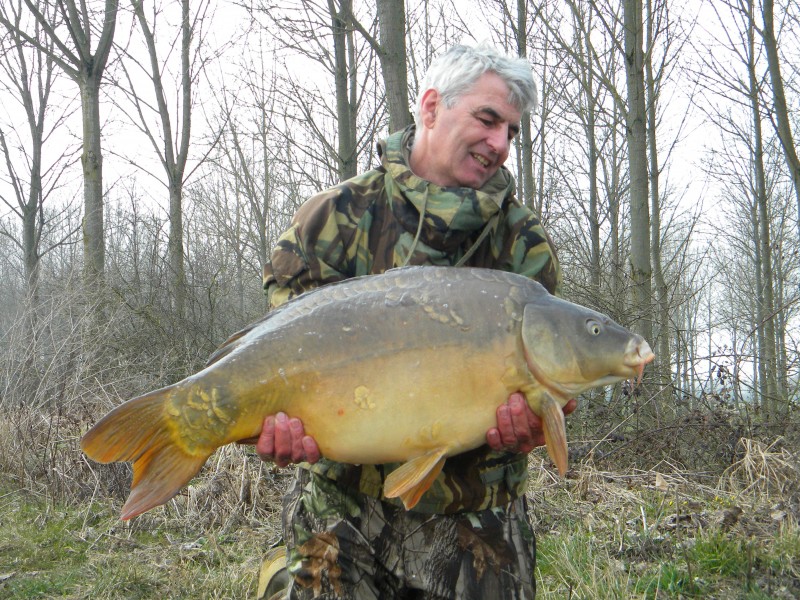 35lb Carp at Roseau Fishing Lake in France