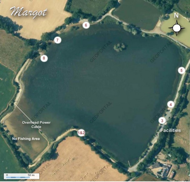 Map of Margot Carp Lake