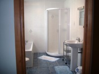 The upstairs bathroom at Vaux carp lake in France.
