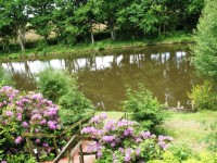 The view from the lodge at Hideaway carp lake in France.