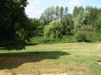 The view from the accommodation at Bletiere carp lake in France.