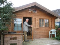The farmhouse chalet at Lac du Val carp lake in France.
