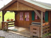 The lakeside chalet at Lac du Val carp lake in France.