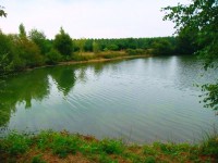 The accommodation swim at Laroussi carp lake in France.