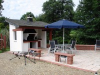 Accommodation photos at Watersmeet carp lake in France.