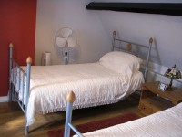 Walk through bedroom at Watersmeet carp lake in France.