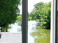 Accommodation photos at Watersmeet carp lake in France.