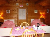 The farmhouse chalet at Lac du Val carp lake in France.
