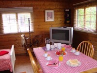 The farmhouse chalet at Lac du Val carp lake in France.