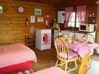The lakeside chalet at Lac du Val carp lake in France.