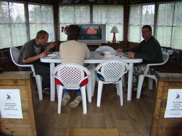 The lakeside dining room