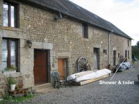 The farmhouse at Lac du Val carp lake in France.