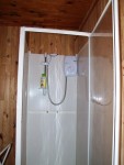 The Alder shower is sited at the farm which is about a 5 minute walk away. at Alder carp lake in France.