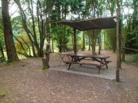 A cool place to eat at Joy Lake carp lake in France.
