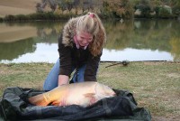 A 26lb Carp from Mas Bas Main Lake in Oct 2011 by Ms. Beijderwellen