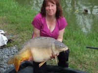 A 44lb Carp from Morgane in May 2012 by Penny Wilson