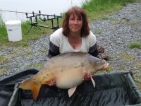 A 44lb Carp from Morgane in May 2012 by Penny Wilson