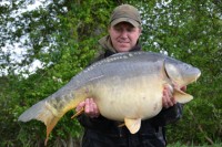 A 43lb Carp from Margot in May 2012 by Shane Robins