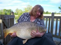 A 36lb Carp from Morgane in May 2012 by Val O'Connor