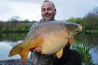 A 40lb Carp from Lac du Val in Apr 2012 by Ian Lovejoy