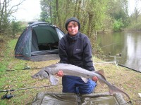 A 23lb Sturgeon from Hideaway in Apr 2012