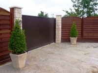 Secure gates at Old Oaks carp lake in France. 