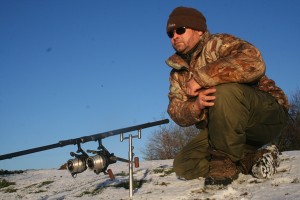 Carp fishing in winter