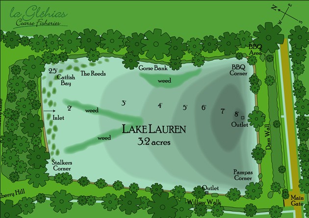 glehias carp lake map