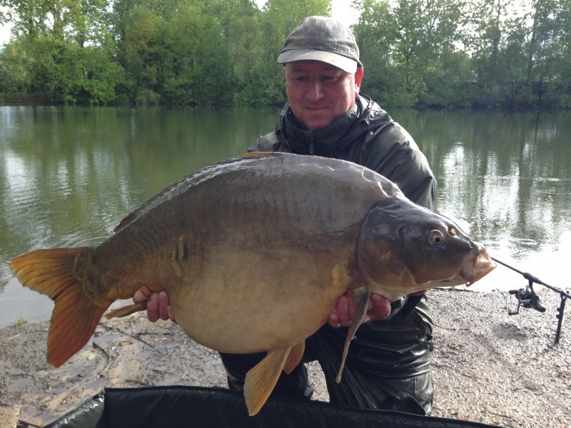 Carp caught at Old Oaks Carp Fishing in France