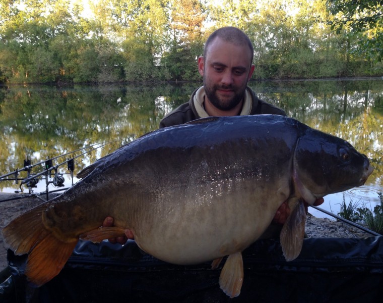 Carp caught at Old Oaks Carp Fishing in France