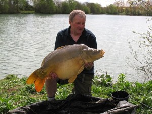 One of the many carp that caught from Blue Lake using half ounce leads