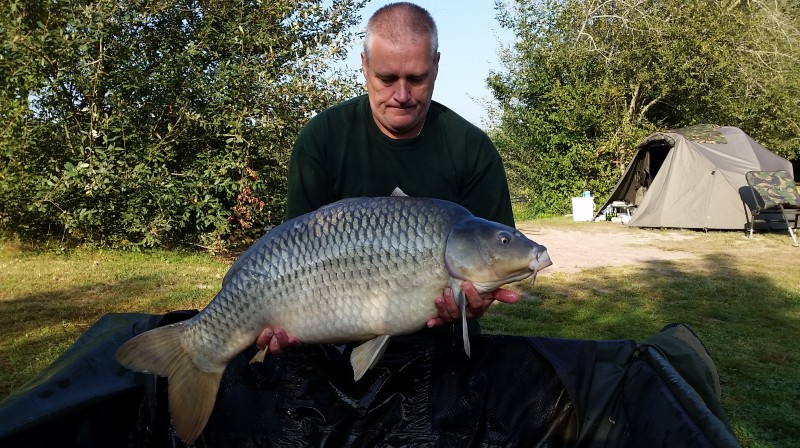31lb common carp out of Villefond Carp Lake in France