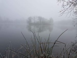 villefond carp fishing lake winter fishing