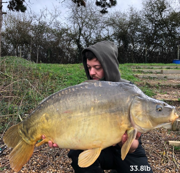 A mirror carp from Molyneux lake in France