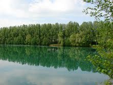 The beautiful waters of blue lake