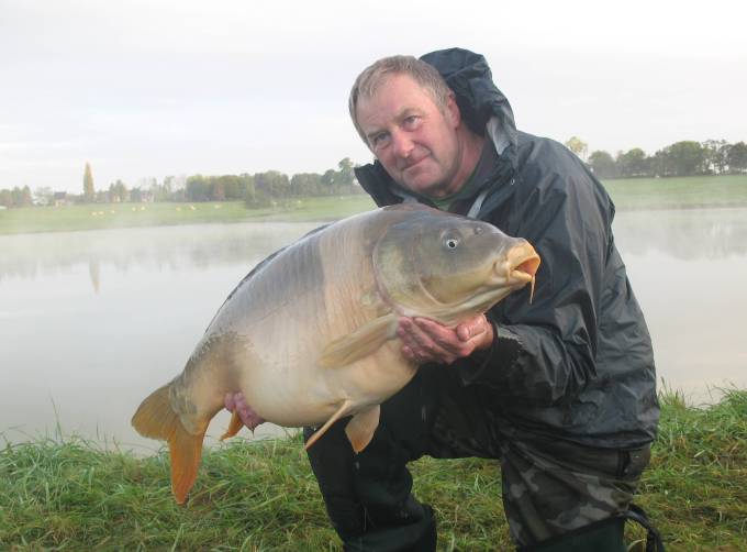 Boux carp lake in France