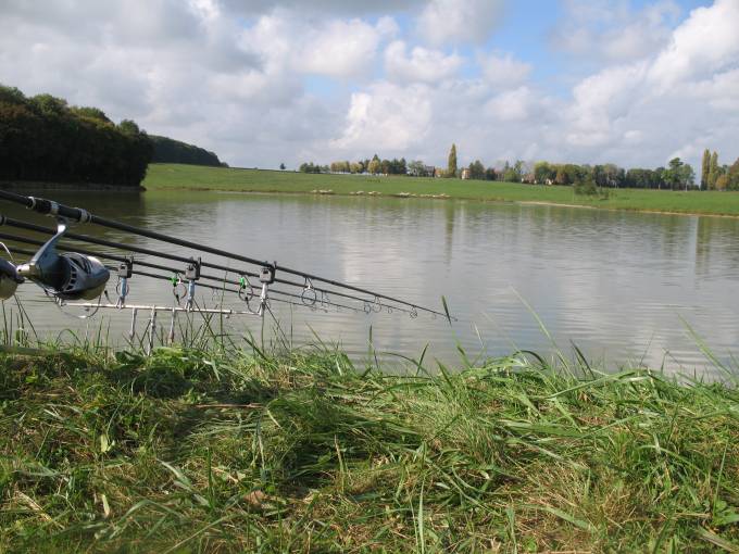 Boux carp lake in France