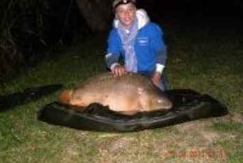 Lotus lake produces a 41lb carp for 12 year old Jake - 1