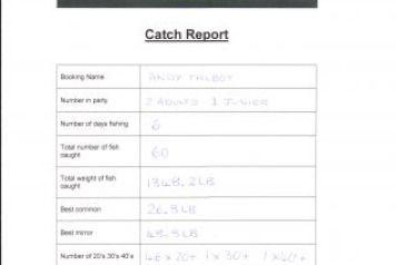 First catch report for 2011 - 1