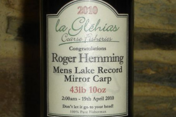 Roger Hemming Sets New Lake Record Mirror - 43.10! - 2