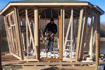 Cabin Build Pt 7. Climbing the Walls! - 5