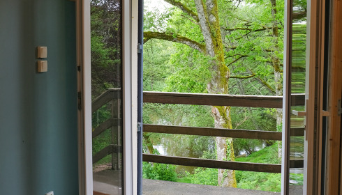 Bears Lake, Carp Fishing France with Accommodation, Entrance & view from living area