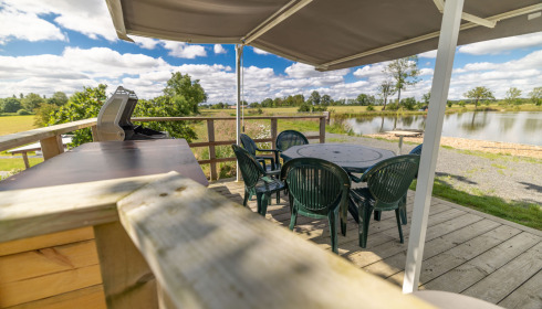 Heart Lake, Exclusive Carp Fishing France with Accommodation, Large Terrace Area