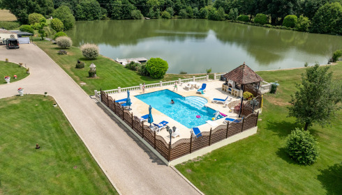 Landes, Carp fishing France, Swimming Pool Area