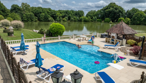 Landes, Carp fishing France, Swimming Pool Area