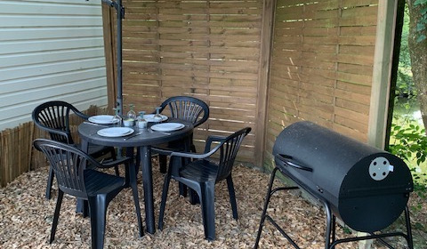 Eau De Vie North, Exclusive Carp Fishing Holiday in France, Patio Area